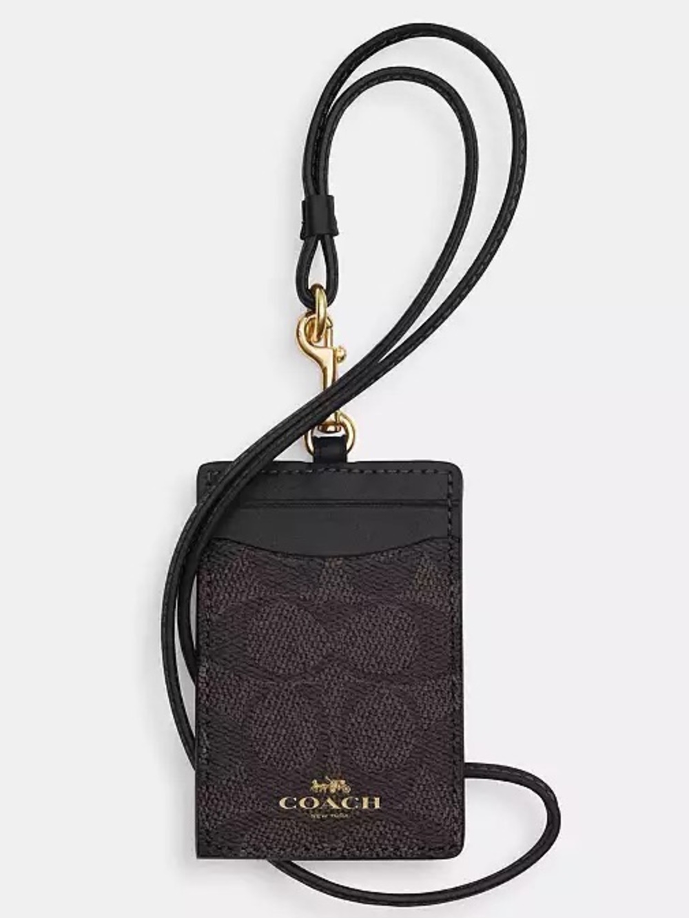 Coach Id Lanyard In Signaure Canvas NWT